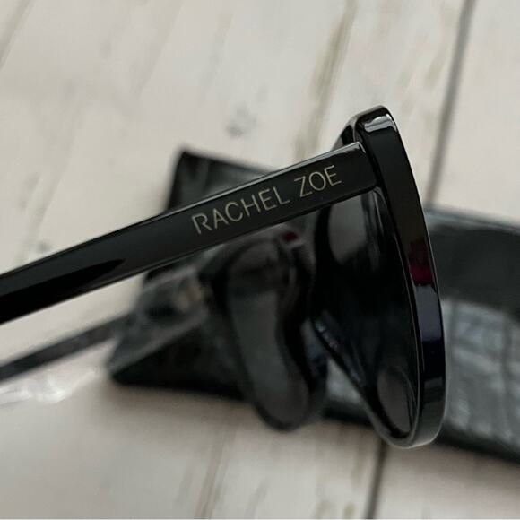 Rachel Zoe Nina Cat Eye Sunglasses Black New - Picture 5 of 9